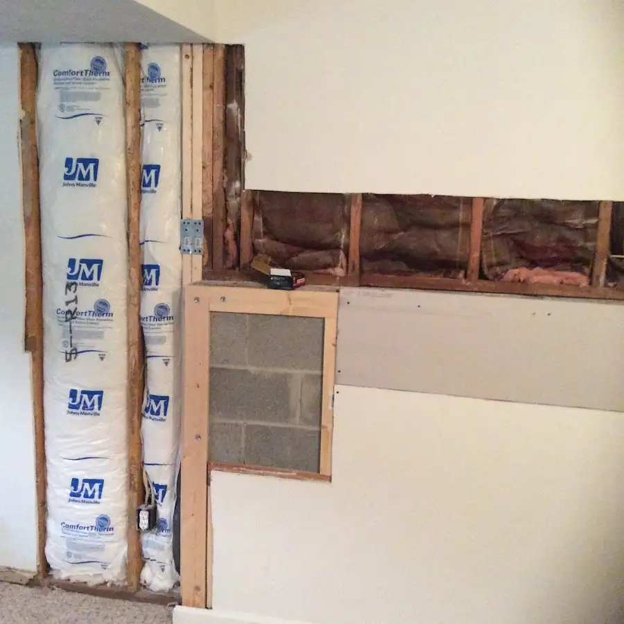 Wall insulation replacement during Contents Cleaning & Restoration in Eagleton Village